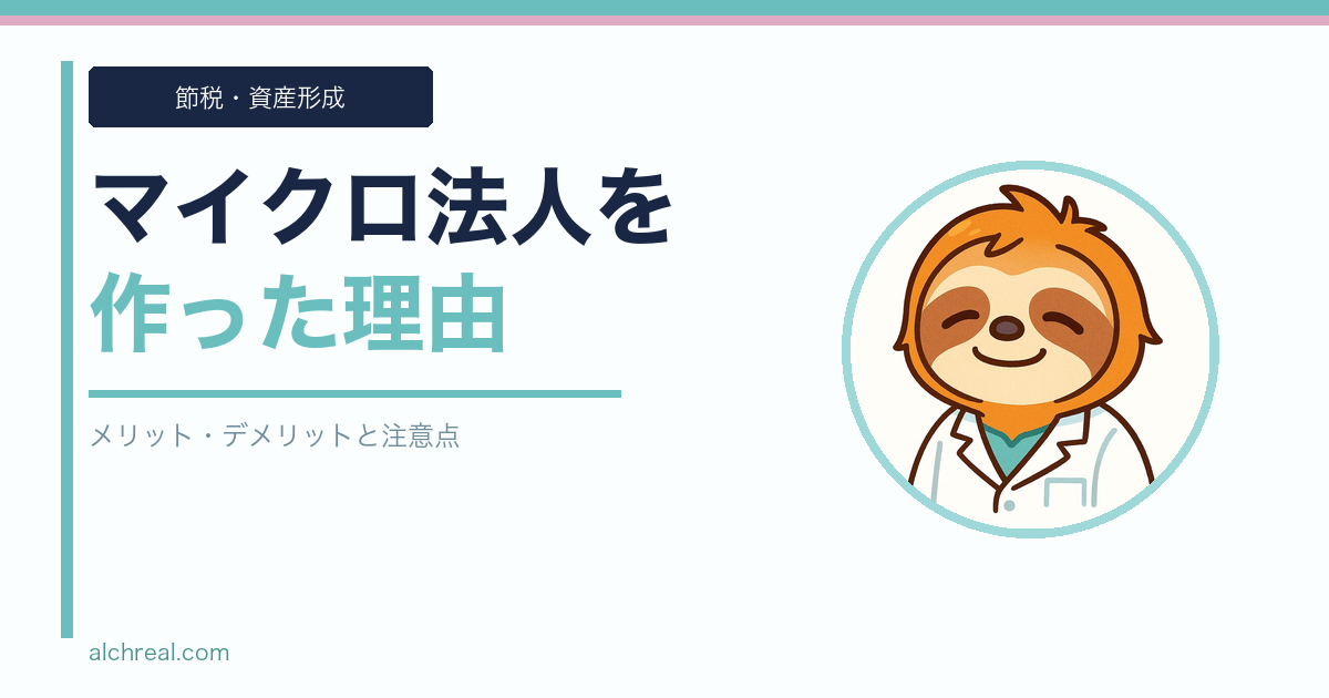 医師がマイクロ法人を作った理由｜実体験で語るメリット・デメリットと注意点